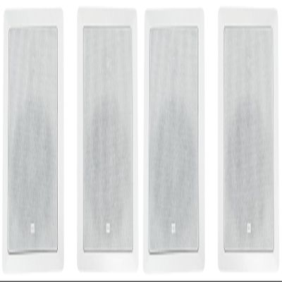 Audiosavings Bundle: (2) Pair JBI Control 126 W 6.5" 2-Way in-Wall Speakers for Home/Restaurant/Bar/Cafe
