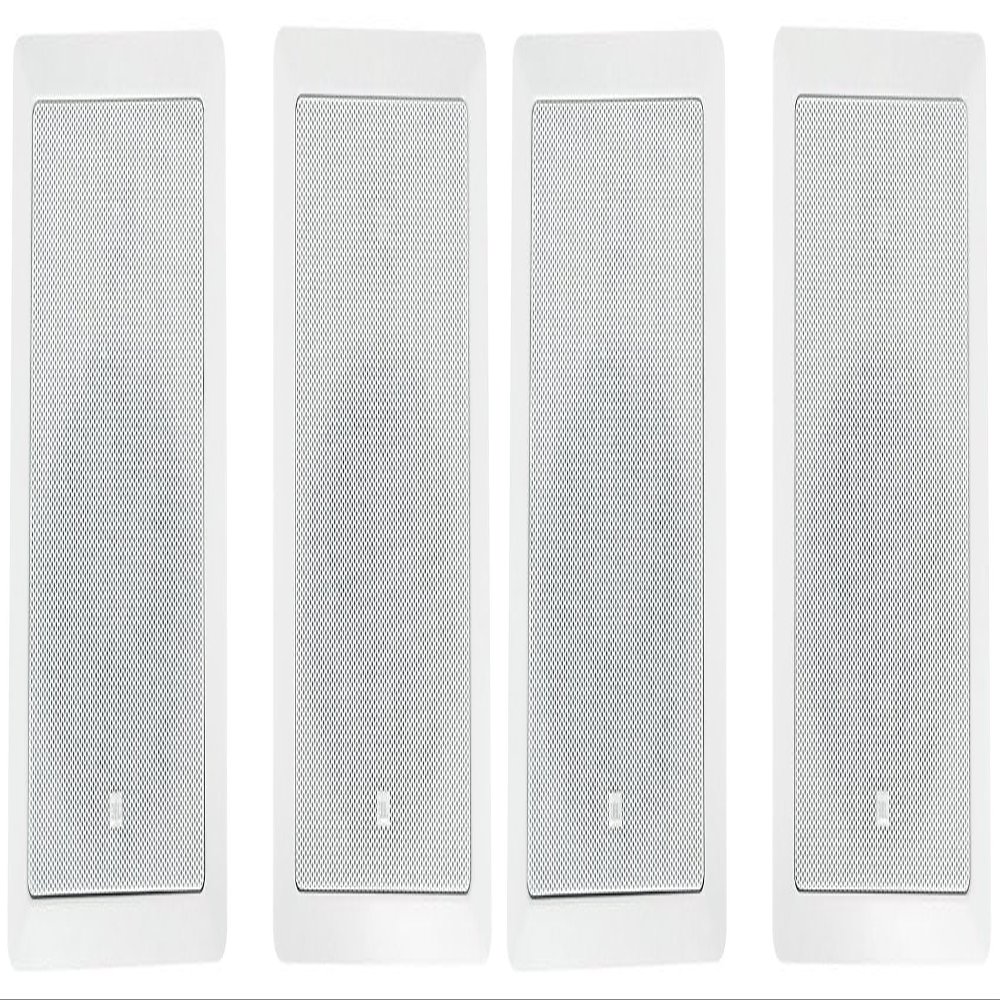 Audiosavings Bundle: (2) Pair JBI Control 126 W 6.5" 2-Way in-Wall Speakers for Home/Restaurant/Bar/Cafe