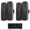 Audiosavings Bundle: (1) JBI VMA2120 2-Ch. Commercial/Restaurant 120W 70V Bluetooth Amplifier, 8 Inputs Bundle with (2) 2 Rockville WET-7020B 5.25" 70V Indoor/Outdoor Wall Speakers in Black (3 Items) view 1