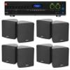 Audiosavings Bundle: (1) JBI VMA2120 2-Ch. Commercial/Restaurant 120W 70V Bluetooth Amplifier, 8 Inputs Bundle with (4) Cube by Rockville Pair of 3.5" Black 70v Swivel Wall Mount Speakers (5 Items) view 1