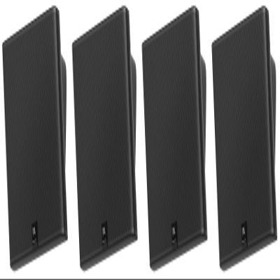 Audiosavings Bundle: (2) Pair JBI SLP12/T-BK Sleek Low-Profile On Wall Mount 3" 70v Commercial Speakers