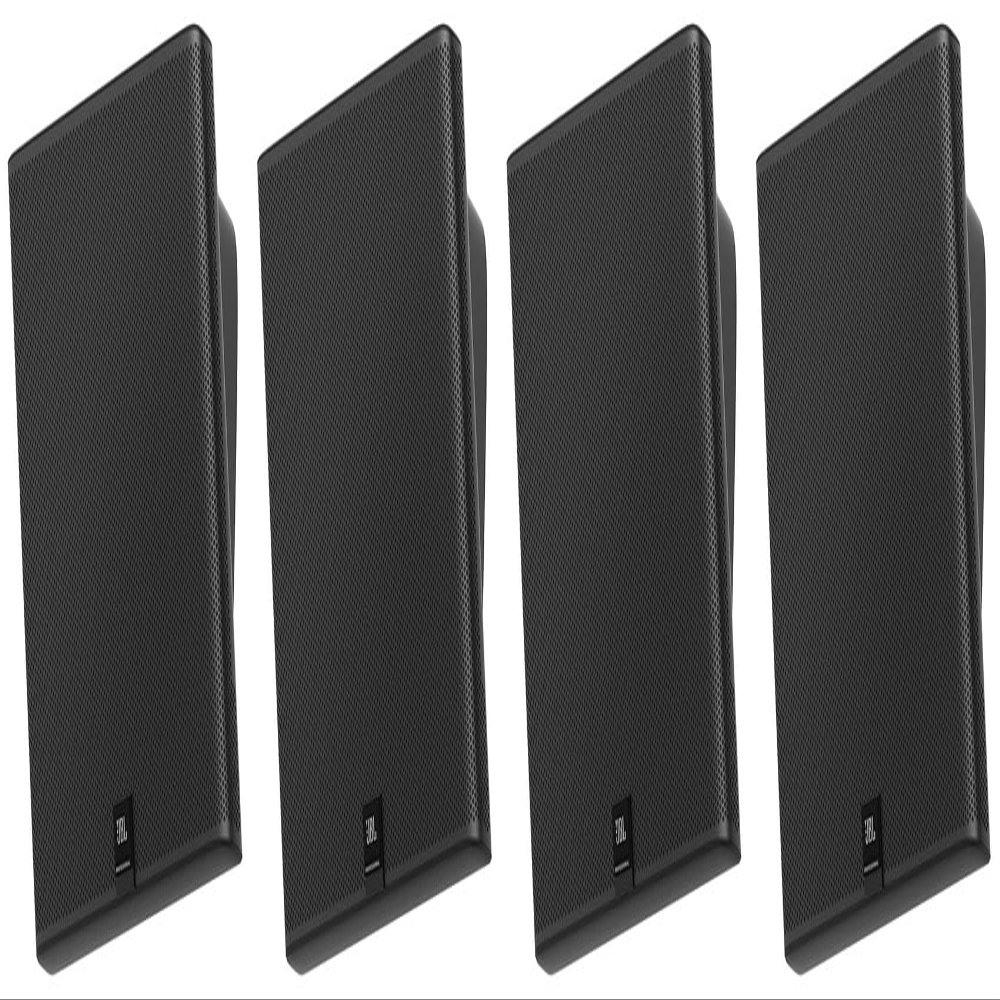 Audiosavings Bundle: (2) Pair JBI SLP12/T-BK Sleek Low-Profile On Wall Mount 3" 70v Commercial Speakers