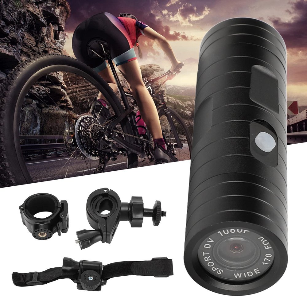 Vomeko Full HD Helmet Camera - 1080P Sports DV Camera with 8MP, 170 Degree Wide Angle, Waterproof for Bike and Motorcycle Action Recording