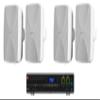 Audiosavings Bundle: (1) JBI VMA2120 2-Ch. Commercial/Restaurant 120W 70V Bluetooth Amplifier, 8 Inputs Bundle with (2) 2 Rockville WET-7020W 5.25" 70V Indoor/Outdoor Wall Speakers in White (3 Items) view 1