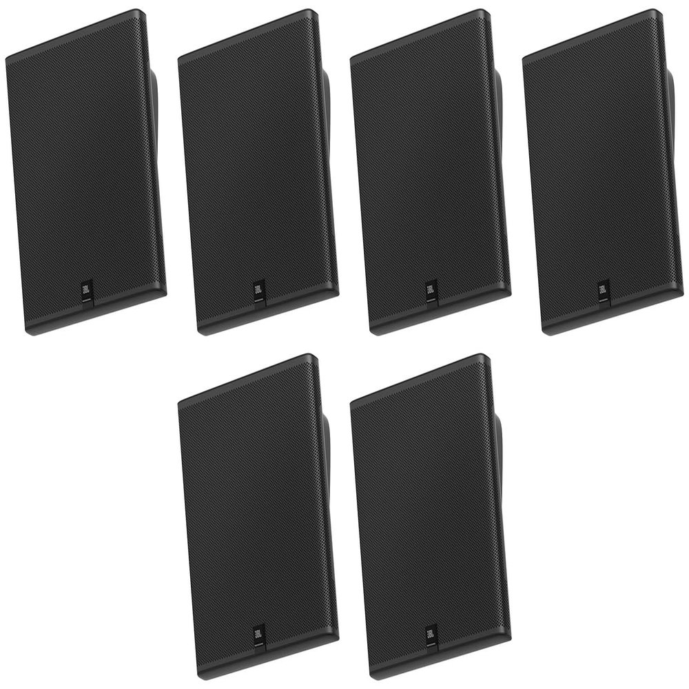 Audiosavings Bundle: (3) Pair JBI SLP14/T-BK Sleek Low-Profile On Wall Mount 4" 70v Commercial Speakers