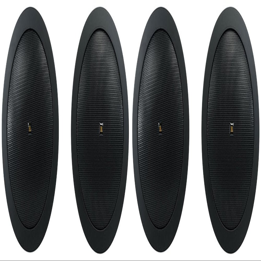 Audiosavings Bundle: (2) Pair JBI Control 14C/T-BK 4" 25w 70v Commercial Black in-Ceiling Speakers