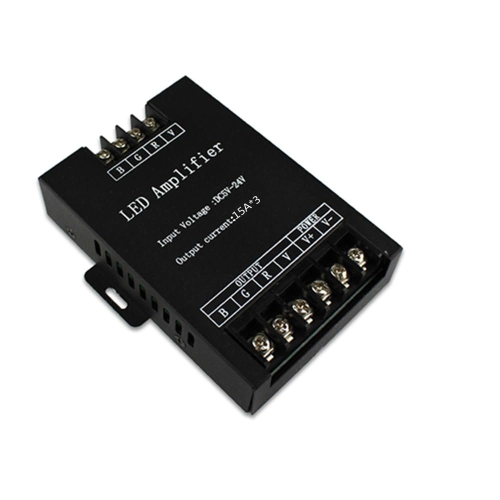 Depyequ RGBW High Speed Power Repeater 32A PWM Signal 4CH Channels for 5050 2835 RGBW LED Lights Strip DC5-24V (RGB Amplifier 45A)