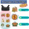 Cute Money Vinyl Stickers - 50PCS Waterproof Dollar Symbols for Water Bottle, Laptop, Scrapbook, Party Supplies view 4