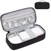 Bevegekos Electronics Travel Organizer Bag, Portable Carrying Case for Cables, Charger and Cords, External Power Bank & Hard Drive (Black), Large, 13BK-B view 1