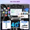 [8 Core 4+64] Android 13 Car Stereo for Toyota Camry 2012 2013 2014-10 inch IPS Touchscreen Radio with Carplay & Android Auto - 4G SIM Card/DSP 32EQ / FM AM RDS/Bluetooth 5.1 + AHD Backup Camera view 4