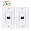 Cable Matters 2-Pack 1-Port HDMI Wall Plate in White (4K UHD, ARC, and Ethernet Pass-Thru Support) & 3-Pack High Speed HDMI Cable 15 ft with 4K @60Hz, 2K @144Hz, FreeSync, G-SYNC and HDR Support view 2