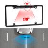 Car Rear View Backup Camera with 8 Bright LEDs Parking Reverse Night Vision CMOS HD Night Vision Reversing Assist Security US License Plate Frame view 2