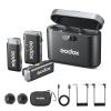 GODOX WEC KIT2 Wireless Microphone for DSLR Cameras/iPhone/Android, 2.4GHz Noise Cancellation Lavalier Mic, 656ft Transmission, 8H Battery Life Compact Wireless Lapel Microphone System view 1