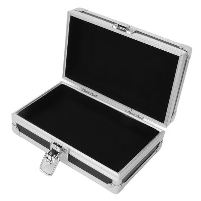 Aluminum Case Durable Heavy Duty Large Capacity for Toiletries & Crafting Tools Metal Strap Reinforcement Portable Storage Box Tool Organizer