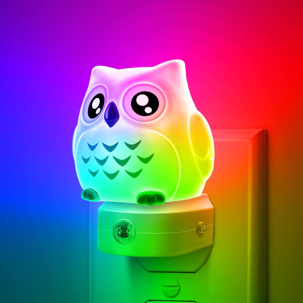 DORESshop Owl Night Light with Cat Night Light for Kids