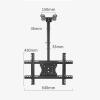 Adjustable Tilt Swivel TV Ceiling Mount, Telescopic Height Adjustment, for 32 to 75 Inch TV Swivel and Tilting Bracket TV Bracket view 2