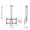 TV Ceiling Mount, 4 Level Adjustment & Height Adjustment Ceiling TV Bracket, Fits Most LED and Plasma Flat Screen Display 40 to 65 Inch TV Bracket view 2