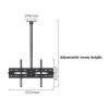 Ceiling Mount Tv Bracket Flip Down, Holds Up to 50kg Screens, Tilt Swivel Telescopic Bracket TV Bracket view 2