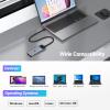 oditton 4in 1 USB Hub, USB 3.2 Hub, USB Splitter Multiport Adapter 10Gbps Data Hub with 1.6ft/50cm Long Cable for Mac Air/Pro, iMac, Dell, HP, Surface, PC, Tesla Model 3, Mobile HDD view 3