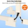 126in Cord Hider Kit, Wire Hiders for TV on Wall, Paintable Cable Management Kit, Wire Cover for Wall Mount TV, Hide Wires Along Wall, Beige Cord Cover Wall Wire Management, 8xL15.7in W0.95in H0.55in view 4