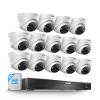 ZOSI 24CH 4K PoE Security Camera System,Face/Person/Vehicle Detection,2 Way Audio,Night Vision,14pcs 4K Indoor Outdoor PoE IP Cameras,16 Port 24CH 8MP Dual-Disk NVR with 4TB HDD for 24/7 Recording view 1