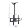 Adjustable Ceiling TV Mount Bracket, Swivel and Tilt TV Mount Fit Most LCD Flat Screen and Curved TVs, with Loading 170 Lbs, Mount On Ceilings TV Bracket view 2