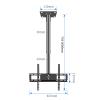 Ceiling Mount Tv Bracket Flip Down, Holds Up to 55kg/121lbs Screens, Tilt Swivel Telescopic Bracket Fits Most 26-50 Inch Flat Panel Display TV Bracket view 2