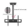 Ceiling Mount Tv Bracket Flip Down, Holds Up to 55kg/121lbs Screens, Tilt Swivel Telescopic Bracket Fits Most 26-50 Inch Flat Panel Display TV Bracket view 3