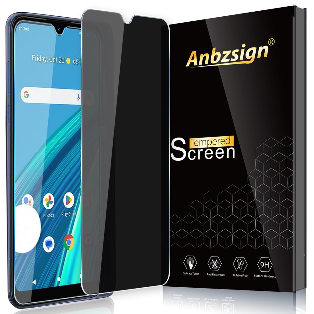Anbzsign [2 Pack for BLU View 2 (2023) /BLU View 4 B135DL Privacy Screen Protector, 9H Anti Spy Private Tempered Glass Film, Anti-Scratch, Case Friendly