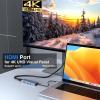 6 in 1 USB C Hub, oditton Versatile Adapter with 4K HDMI, 100W PD Charging, 3 x USB 3.0, SD/TF Card Reader for Laptops and Mobile Phones, Compatible with Dell/HP/Surface view 2
