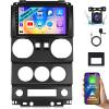 2+64G Android Car Stereo for Jeep Wrangler (2 Door) 2007 2008 2009 2010 - Wireless Carplay & Android Auto - 9 Inch Touchscreen Radio with EQ DSP, GPS, WiFi, FM/RDS + AHD Rear View Camera view 1