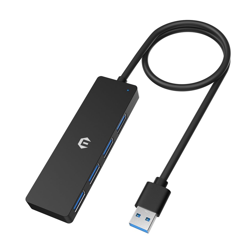 Tymyp USB 3.0 Hub, 4 Port USB Hub, Rapid 5Gbps Data Transfer Speed, Seamlessly Expand Laptop Connectivity for Flash Drive, Hard Drive, Console, Printer, Camera, Keyboard, and Mouse