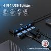Tymyp USB 3.0 Hub, 4 Port USB Hub, Rapid 5Gbps Data Transfer Speed, Seamlessly Expand Laptop Connectivity for Flash Drive, Hard Drive, Console, Printer, Camera, Keyboard, and Mouse view 2