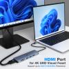 oditton USB C Hub, 6 in 1 USB C Adapter for Mac Pro/Air, USB 3.0 5Gbps Speedy Docking Hub for Dell,Surface,HP,Lenovo and Other Type C Devices (4K HDMI,USB A 3.0,SD/TF) view 4