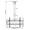 0-15 Flip Down Ceiling Mount Tv Bracket, Holds Up to 70kg/154 Lbs Screens, Tilt Swivel Telescopic Bracket, Fits Most 50-65 Inch Flat Panel TVs TV Bracket view 2