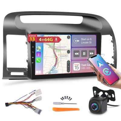 [4G+64G] 8 Core Android Car Radio for Toyota Camry 2000 2001 2002 2003 2004 2005 2006, 9 inch Touch Screen Camry Stereo, Carplay/Android Auto/32EQ DSP/Bluetooth/WiFi +AHD Backup Camera +MIC