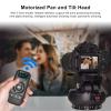 2.4G Motorized Panoramic Tripod Head, 100 Meter Wireless Control, 360 Degree Wireless Rotation, Tilt 35 Degree, 9 Position Adjustment, Panoramic Tripod Head for Smartphone/Camera view 4