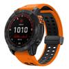 VeveXiao Strap Compatible with Garmin Fenix 7X, 26mm Soft Silicone Sport Replacement Band Magnetic Buckle Adjustable Watch Band with Quick Fit Strap For Fenix 6X Pro, 6X, 5X Plus, 5X, Silicone view 1