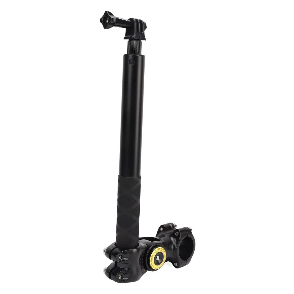 Bike Handlebar Camera Clamp Pipe Camera Holder Mount Motorcycle Guard Bar Bracket with Selfie Stick Camera Bike Handlebar Mount, 360 Rotation Action Camera Clamp Holder