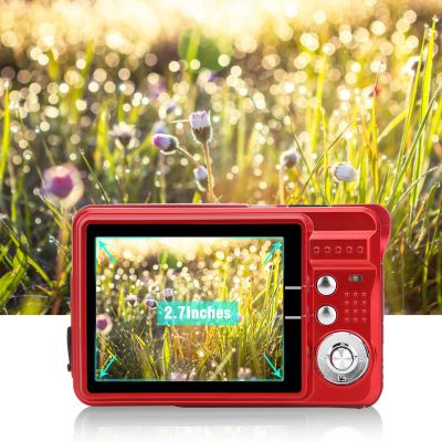8x Zoom Card Digital Camera 5 MP 2.7in LCD Display Maximum Support 32GB Memory Card Builtin Microphone 8x Zoom Digital Camera, 2.7in LCD Display 32GB Memory Card Built-in (Red)