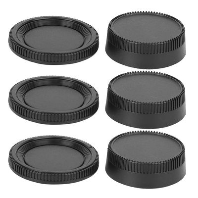 Hard Plastic Black Lightweight Dustproof Scratch Resistant Camera Body Lens Cover Kit for F Mount Cameras Camera Body Lens Cover Protective Cover Dustproof Scratch