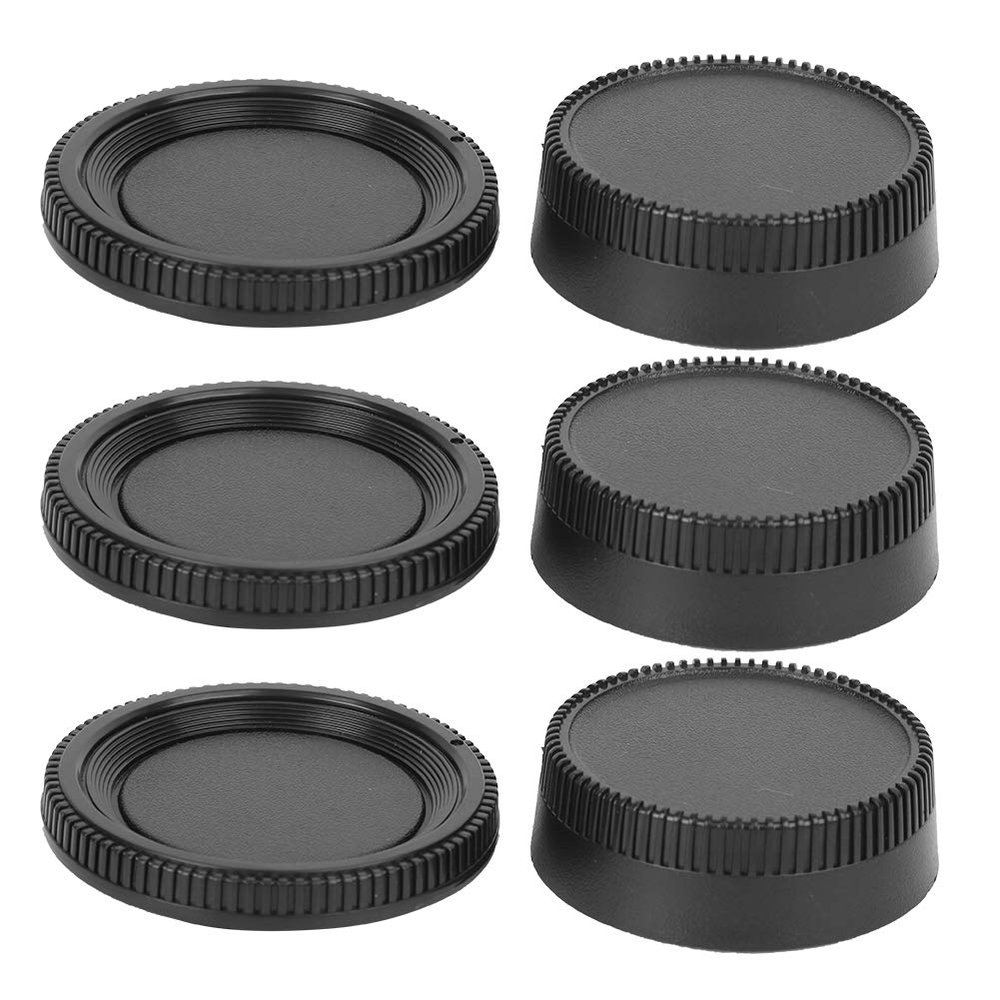 Hard Plastic Black Lightweight Dustproof Scratch Resistant Camera Body Lens Cover Kit for F Mount Cameras Camera Body Lens Cover Protective Cover Dustproof Scratch