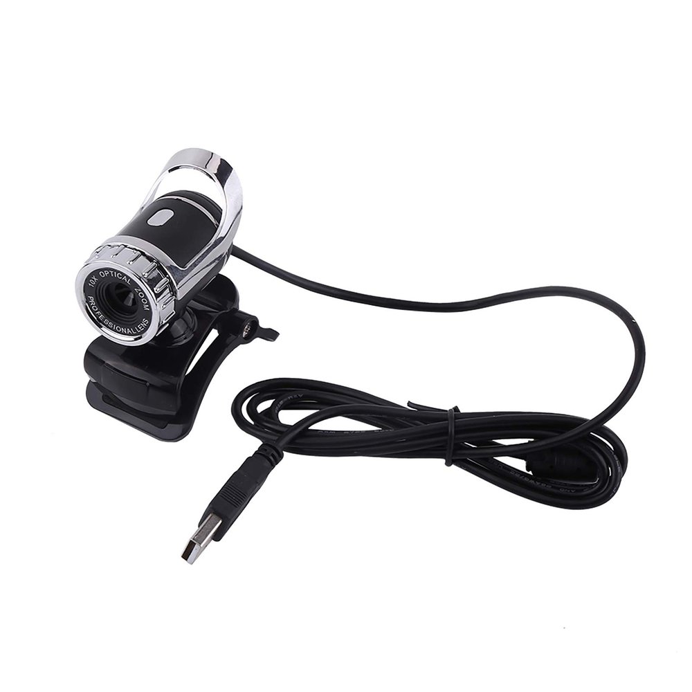 12M Pixels Clip on Webcam Web Camera 360 Rotating Stand Built in Microphone for PC Silver Computer Accessories & Peripherals (Silver)
