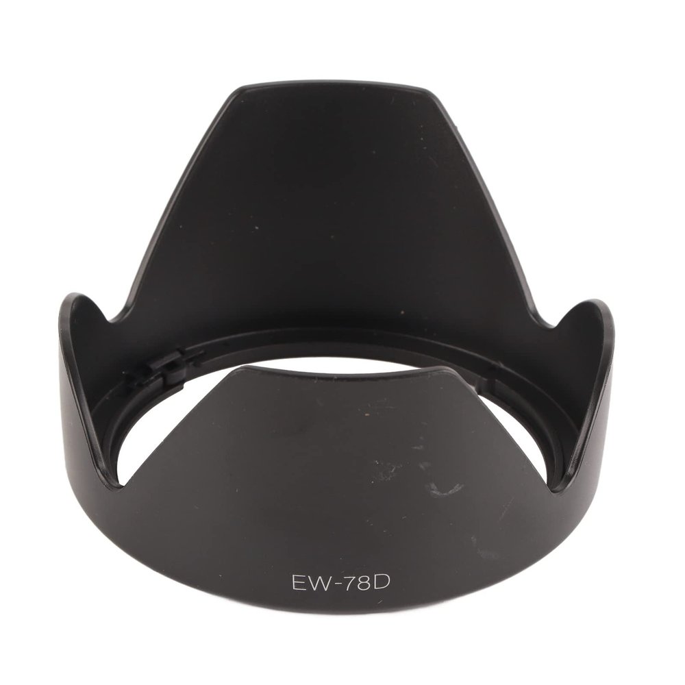 EW?78D ABS Mount Lens Hood Replacement for EF S 18?200mm F 3.5?5.6 IS Lens EW-78D Lens Hood Compatible for EF-S 18-200mm F 3.5-5.6 IS Lens Round Sun Shade Cover Pla