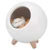 Cute Cat LED Night Light - Little Pet House Night Lamp for Bedroom Lighting - Decorative Cat Nightlight for Kids and Adults(White) view 1