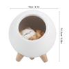 Cute Cat LED Night Light - Little Pet House Night Lamp for Bedroom Lighting - Decorative Cat Nightlight for Kids and Adults(White) view 2