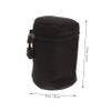 PartyKindom 2pcs Camera Lens Storage Bag Shockproof Lens Pouch for Mirrorless Cameras Pu Material Water-resistant for Photographers for Transport and Convenience view 4