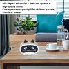 CFTGIW Mini Cartoon Speaker Multifunctional Cute Cat Ear Design Smart Set Dual Alarm Clocks for Bedroom OfficePink Digital Alarm Clock Speaker, Cartoon Cat Alarm Clock with Temperature view 3