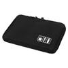 Uonlytech 2pcs Nylon Electronics Storage Bag Portable Travel Organizer for External Hard Drive Accessories Multi-functional Double-zipper Case for Home Outdoor Use Black view 4