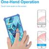 Aroepurt Case Compatible with Blackview A100 Phone Case Cover [with Tempered Glass Screen Protector][Hard PC + Soft Silicone][Ring Support] [Colorful Reflect Light] IMDL-LS view 4
